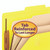 Smead Classification File Folder - Heavyweight 14 Pt. Paper -Reinforced 2/5-Cut Tab, 2 Dividers, 2" Expansion, Letter Size, Yellow - 50/Carton