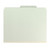Smead 13776  Pressboard Classification File Folder with SafeSHIELD Fasteners, 1 Divider, 2" Expansion, Letter Size, Gray/Green, Total of 50