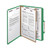 Smead 13733  Pressboard Classification File Folder with SafeSHIELD Fasteners, 1 Divider, 2" Expansion, Letter Size, Green, 10 per Box (13733)