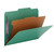 Smead 13733  Pressboard Classification File Folder with SafeSHIELD Fasteners, 1 Divider, 2" Expansion, Letter Size, Green, 10 per Box (13733)