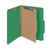 Smead 13733  Pressboard Classification File Folder with SafeSHIELD Fasteners, 1 Divider, 2" Expansion, Letter Size, Green, 10 per Box (13733)