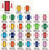 AmeriFile TAB Compatible Alpha Labels - Letter A - Red - 1 1/4 W x 1 H - Sheet of 50