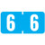 AmeriFile TAB Products Compatible Numeric Mini-Labels - Number 6 - Blue - 1 W x 1/2 H - Roll of 500