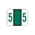 AmeriFile Smead BCCRN Compatible Numeric Labels - Number 5 - Green - 1 1/4 W x 1 H - Box of 500