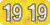 Holographic Yearband Label (Rolls) 500 - 2019 - Yellow - HYYM Series - Polylaminated - 3/4" H x 1-1/2" W