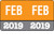 Month/Year Labels 2019 - Complete Set Jan-December Convenience Pack - 216 Labels Total (18 of each month) - 1-1/2" W x 1" H