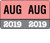 Month/Year Labels 2019 - Complete Set Jan-December Convenience Pack - 216 Labels Total (18 of each month) - 1-1/2" W x 1" H