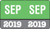 Month/Year Labels 2019 - Complete Set Jan-December Convenience Pack - 216 Labels Total (18 of each month) - 1-1/2" W x 1" H