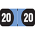 FilingSupplies.com Yearband Label (Rolls of 500) - 2020 - Lt. Blue - ADYM Series - 3/4" H x 1-1/2 "W