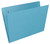 Kardex Folders - End/Top Tab - Alphabetic - Fasteners in 1 & 3 - Letter Size - 3/4" Expansion - Blue - 50/Box