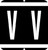 Tabbies 61342 - GBS/VRE 8848/8850 COMPATIBLE ALPHA 61320 LABEL SERIES, 1-15/16" ALPHA LABEL 'V', BLACK, 1-5/16"H x 1-1/4"W, 200/PACK