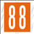 Tabbies 81508 - ORIGINAL Col'R'Tab NUMERIC 81500 LABEL SERIES, 1-1/2" NUMERIC TAB '#8', ORANGE, 1-1/2"H x 1-1/2"W, 104/PACK