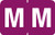 TABBIES0133 - TABBIES ALPHA 90120 LABEL SERIES, 1" PAPER LAMINATED ALPHA LABEL 'M', PURPLE, 1"H x 1-1/4"W, 500/ROLL