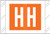 Tabbies Alphabetic Labels - 12000 Series (Rolls) H- Orange