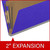 Purple legal size end tab classification folder with 2" gray tyvek expansion, with 2" bonded fasteners on inside front and inside back and 1" duo fastener on dividers. 18 pt. paper stock and 17 pt brown kraft dividers. Packaged 10/50.