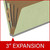 Peridot green letter size top tab three divider classification folder with 3" dark green tyvek expansion, with 2" bonded fasteners on inside front and inside back and 1" duo fastener on dividers - DV-T43-38-3PER