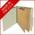 Green letter size top tab two divider classification folder with 2" gray tyvek expansion, with 2" bonded fasteners on inside front and inside back and 1" duo fastener on dividers - DV-T42-26-3GRN