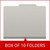 Grey letter size top tab one divider classification folder with 2" gray tyvek expansion, with 2" bonded fasteners on inside front and inside back and 1" duo fastener on divider - DV-T42-14-3GRY