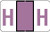 A-Z Labels Tab Compatible 1" 'H' LILAC - 500/Roll
