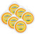 Jumbo Circular Washable Stamp Pad - Yellow - .75'' di. Pack of 6