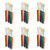 Round Paint Brushes, Short, Assorted Colors, 5 Per Set, 6 Sets