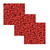 Pony Beads, Red, 6 mm x 9 mm, 1000 Per Pack, 3 Packs