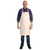 Full Length Adult Cotton Apron, Tan, 34'' x 24'', 1 Piece