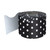 Black with White Polka Dots Rolled Scalloped Border, 65 Feet