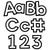 White with Black Trim Combo Pack EZ Letters, 219 Pieces