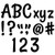 Stylish Black 4'' Designer Letters, 235/Pack