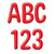 Color My World - Solid Red 4'' Deco Letters, Pack of 180