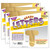 Gold Metallic 4'' Casual Uppercase Ready Letters, 71 Per Pack, 3 Packs