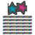 Chalkboard Brights Stars Die-Cut Border Trim, 35 Feet Per Pack, 6 Packs