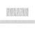 White With Black Pinstripes Straight Border Trim, 35 Feet