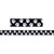 Black with White Paw Prints Straight Border Trim, 35 Feet