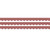 Deep Rose Scalloped Rolled Border Trim, 50 Feet, 3 Rolls