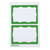 Adhesive Badges, Green Border, Pack of 100