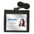 Convention ID Neck Pouch Badge Holder, Horizontal, Adjustable Cord, 3'' x 4'' Insert, Black