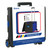 Folding Cart on Wheels w/Lid Cover, 16'' x 18'' x 15'', Black/Blue