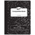 Composition Book, Black Marble, Unruled 9-3/4'' x 7-1/2'', 100 Sheets