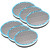 Magnetic Whiteboard Eraser, Chevron, Pack of 6