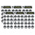 Die-Cut Magnetic Black Paw Prints, 12 Per Pack, 6 Packs