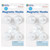 Magnetic Hooks, .25'' Diameter, White, 5 Per Pack, 2 Packs