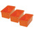 Stowaway Tray no Lid, Orange, Pack of 3