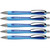 Rave Retractable Ballpoint Pen, ViscoGlide Ink, .4 mm, Blue, Pack of 5