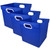 Cube Bin, Blue, Pack of 3