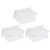 Small Cubby Bin with Lid, Clear, Pack of 3