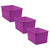 Purple Plastic Multi-Purpose Bin, Pack of 3