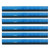 Easy Read Ruler, Plastic, Blue/Black, 12'', Pack of 6