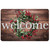 The Original Fun Mat, Welcome Mat, 1. 5'' x 2. 5'', Winter Berries Wreath Rustic Wood Welcome